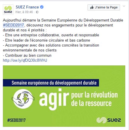 Semaine développement durable - Suez