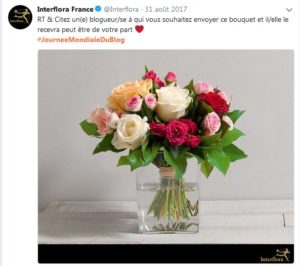 Journee mondiale du blog interflora