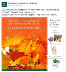 Jeu automne Laboratoires Messegué