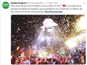 World tourism Day Quebec