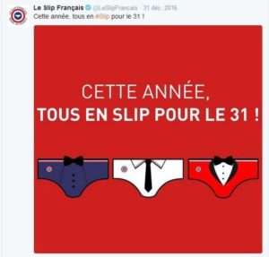 Le slip français, voeux sur réseaux sociaux
