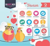 Calendrier éditorial du mois de fevrier de l'agence SO HAPPY WEB