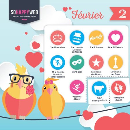 Datés clés calendrier édito février