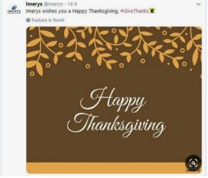 Thanksgiving Imerys