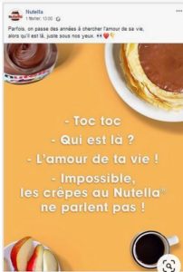Saint Valentin, Nutella
